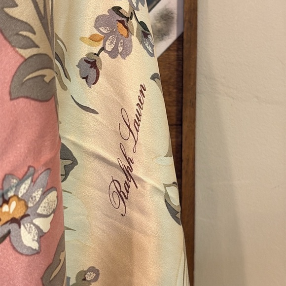 Vintage Ralph Lauren Silk Floral Scarf One Size - Picture 5 of 5